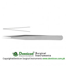 Jeweller Forceps Straight - With Plateau Stainless Steel, 12 cm - 4 3/4" Tip Size 0.3 mm